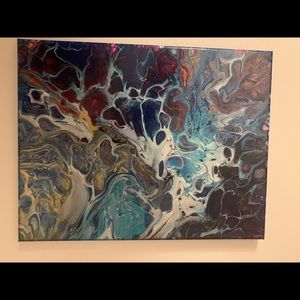 “Aruba” Original Pour Painting on canvas